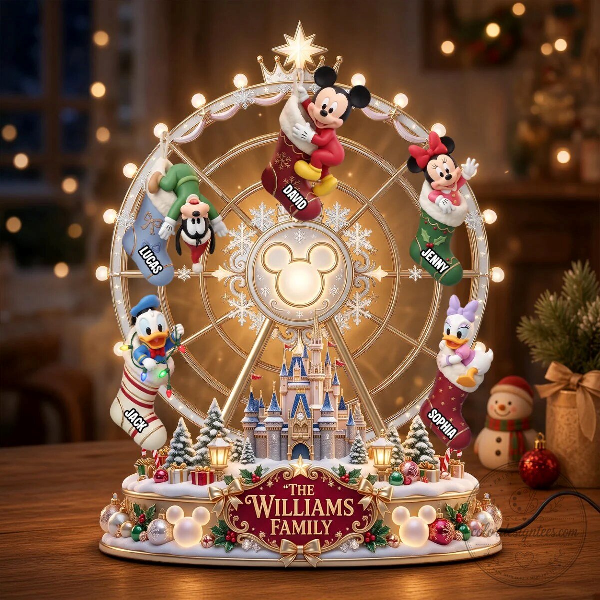 Disney Mickey and Friends Christmas Ferris Wheel Light Up Display Personalized Family Decoration 1 Disney Mickey and Friends Christmas Ferris Wheel Light Up Display Personalized Family Decoration