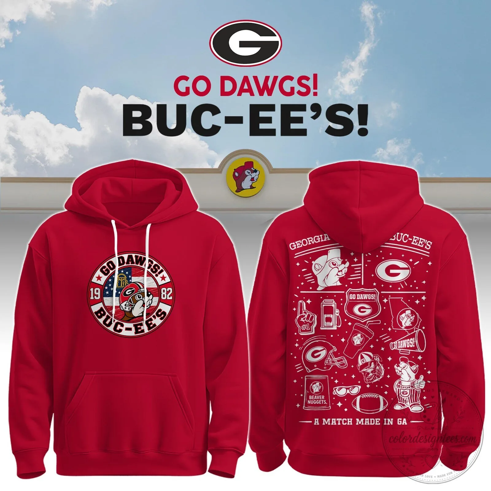 Georgia Bulldog x Buc-ee’s Go Dawgs Hoodie