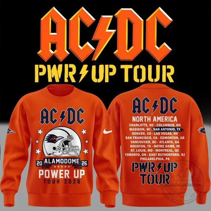UTSA Roadrunners Football AC/DC Power Up Tour 2026 Concert Sweatshirt