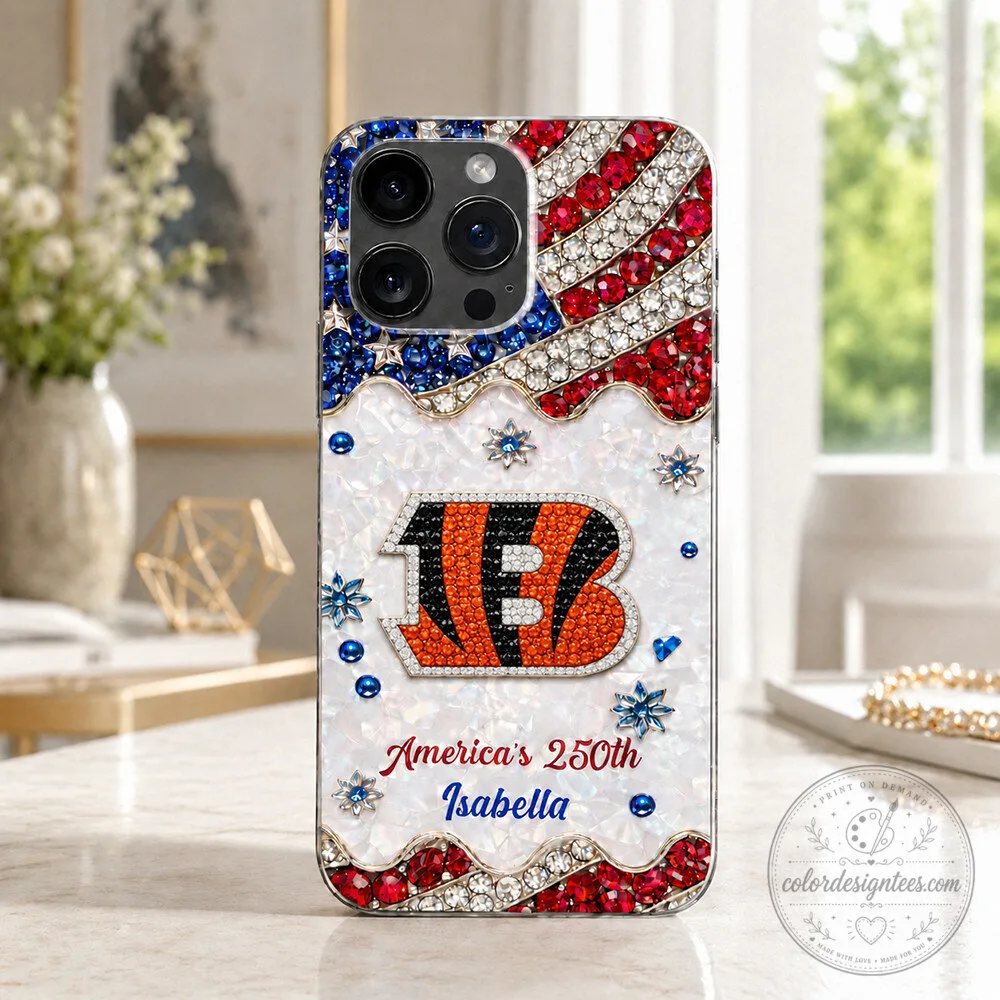 Cincinnati Bengals America's 250th Isabella Custom Phone Case