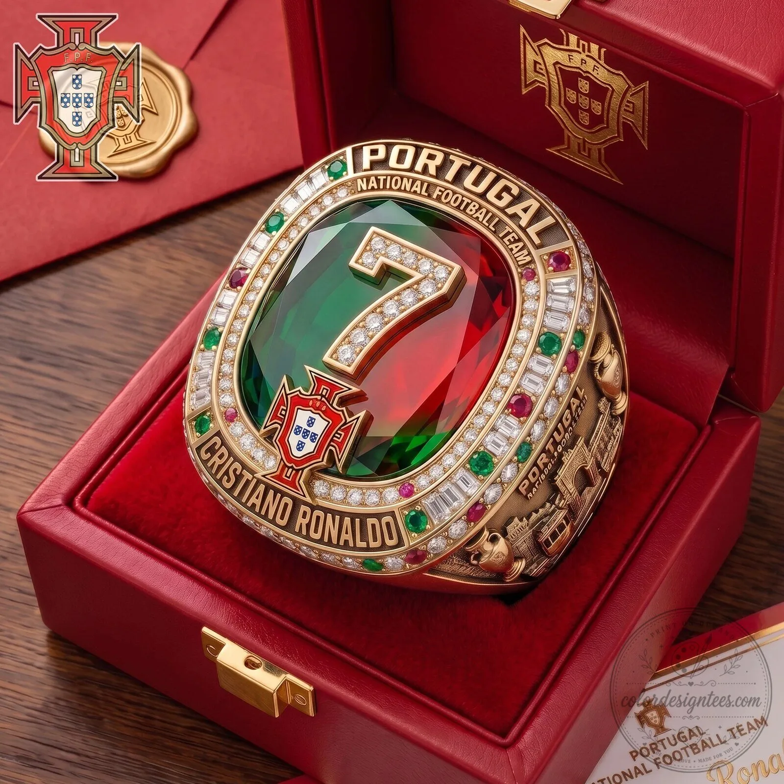 Cristiano Ronaldo Portugal National Football Team Championship Ring