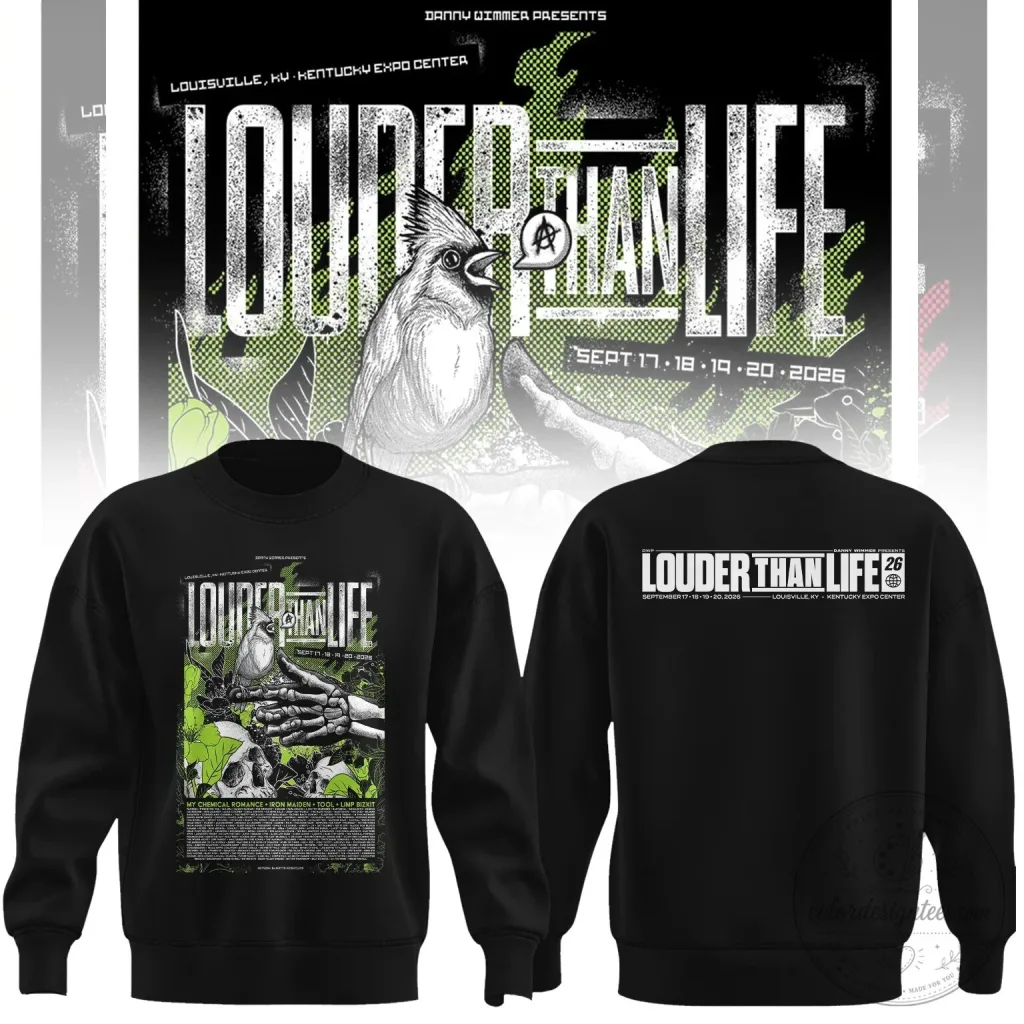 Louder Than Life Festival 2026 Music Event Black Crewneck Sweatshirt Louder Than Life Festival 2026 Music Event Black Crewneck Sweatshirt