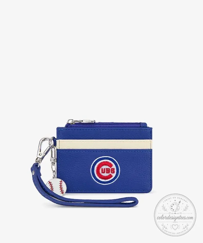 Chicago Cubs Baseball Team Logo Blue Credit Card Holder Wallet