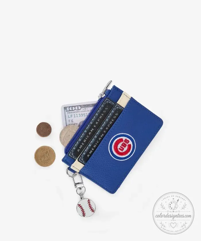 Chicago Cubs Baseball Team Logo Blue Credit Card Holder Wallet 20 Chicago Cubs Baseball Team Logo Blue Credit Card Holder Wallet