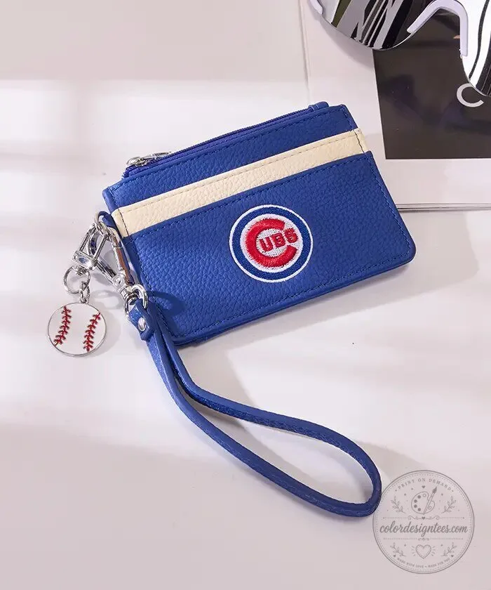 Chicago Cubs Baseball Team Logo Blue Credit Card Holder Wallet 21 Chicago Cubs Baseball Team Logo Blue Credit Card Holder Wallet