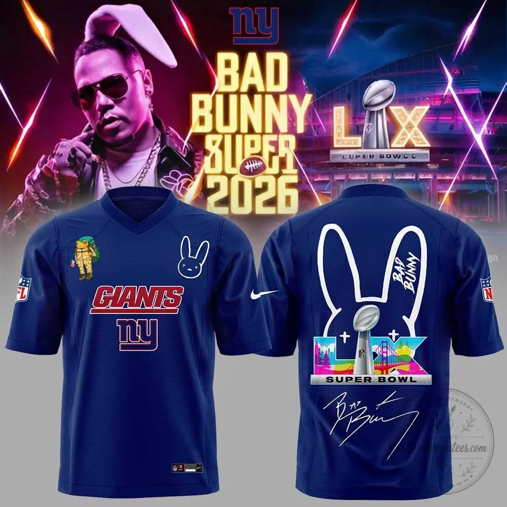 New York Giants Football Bad Bunny Super Bowl LIX 2026 Jersey 51 New York Giants Football Bad Bunny Super Bowl LIX 2026 Jersey
