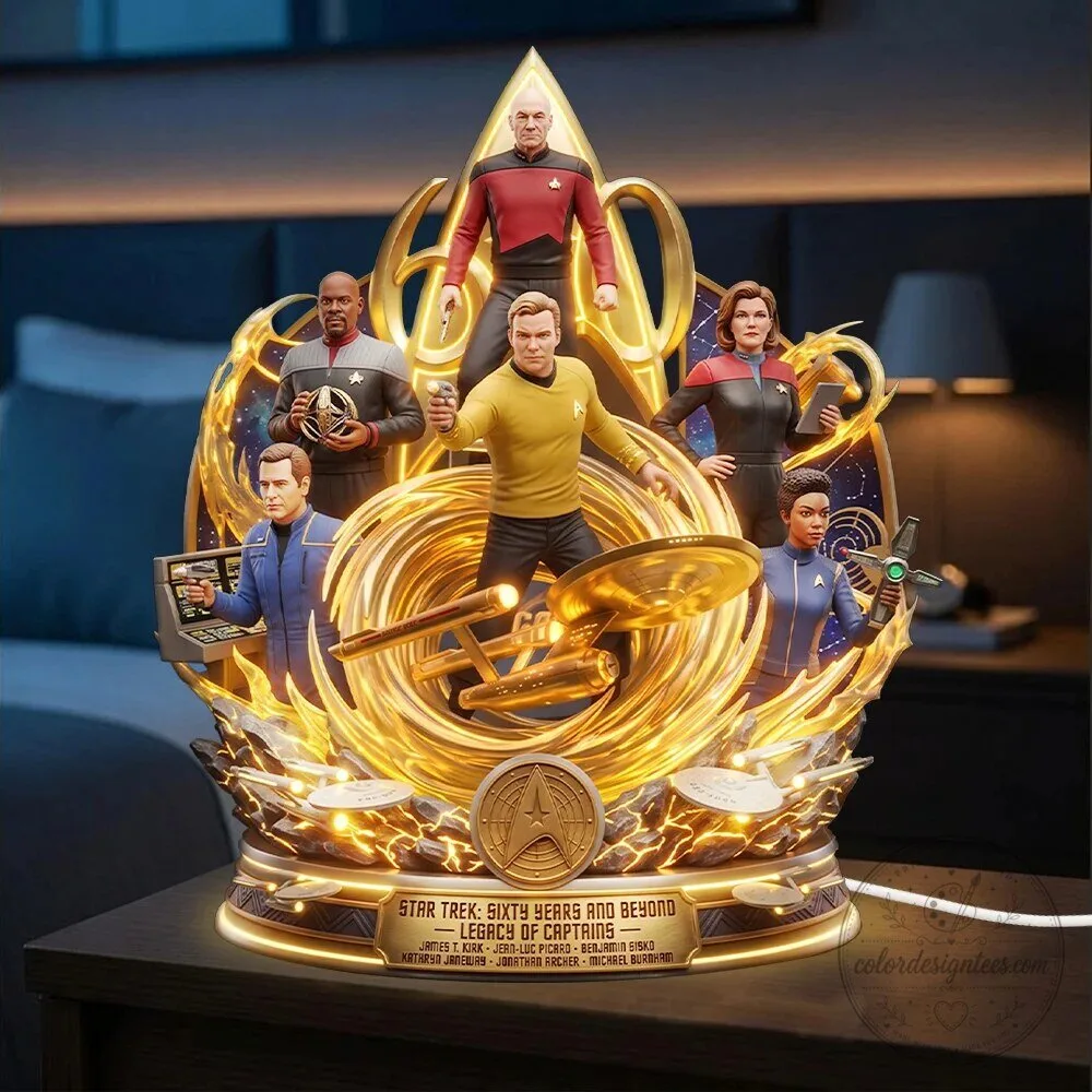 Star Trek Sixty Years and Beyond Legacy of Captains Custom Light Box Display