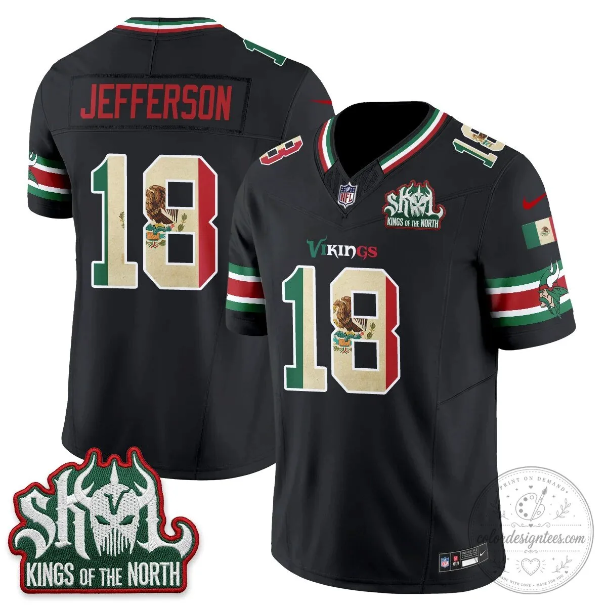 Justin Jefferson Kings Of The North Jersey for Minnesota Vikings Football Fans 64 Justin Jefferson Kings Of The North Jersey for Minnesota Vikings Football Fans
