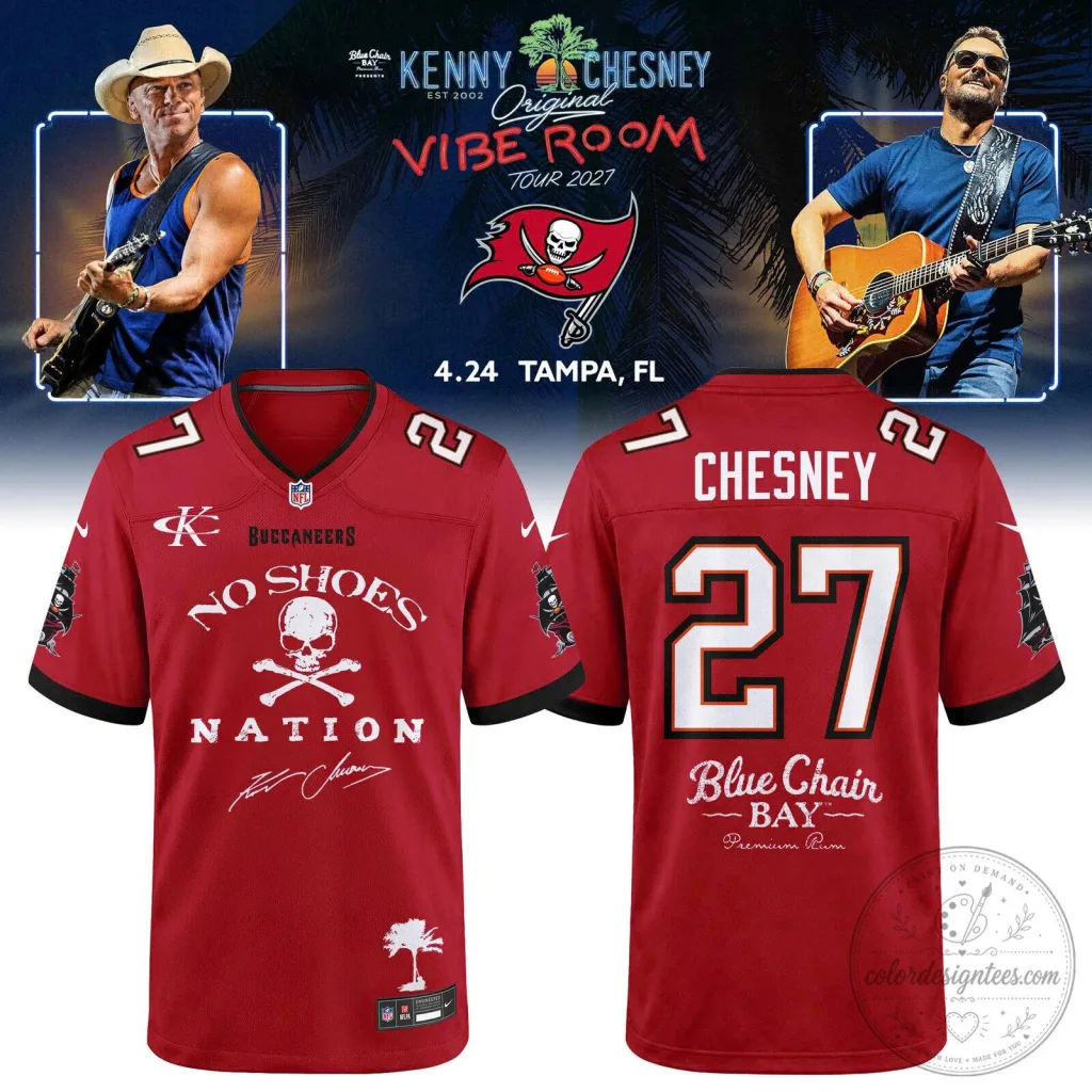Kenny Chesney No Shoes Nation Tampa Bay Buccaneers Football Jersey Kenny Chesney No Shoes Nation Tampa Bay Buccaneers Football Jersey