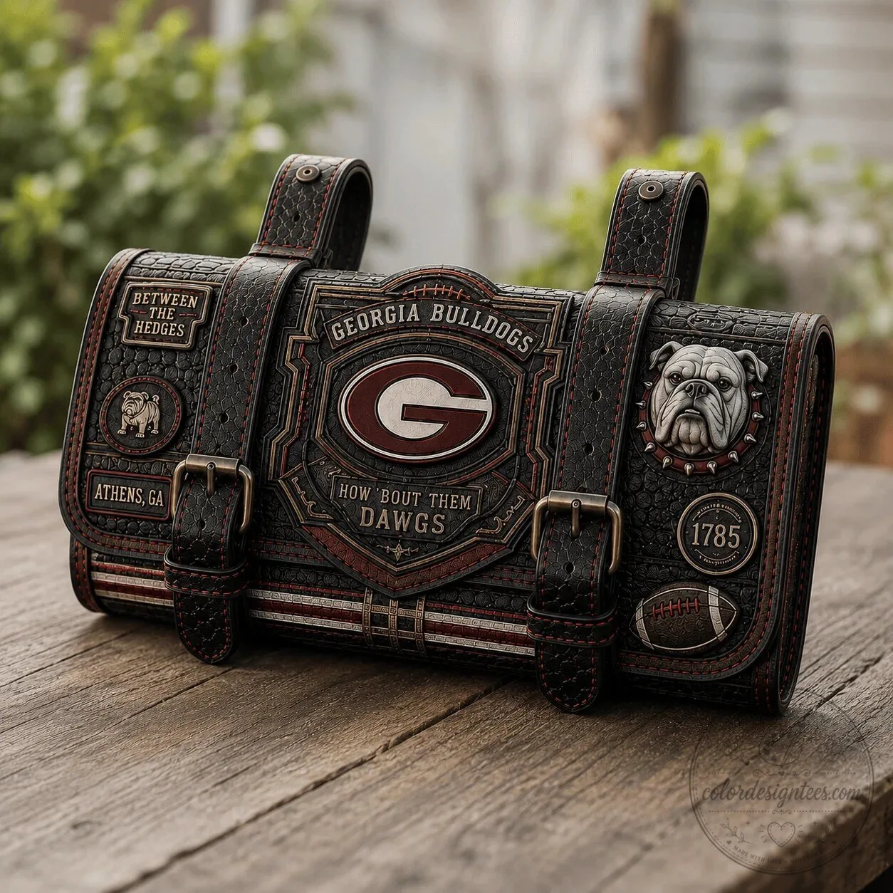 Georgia Bulldogs Vintage Motorcycle Bag for Harley Davidson – image 3 of 4
