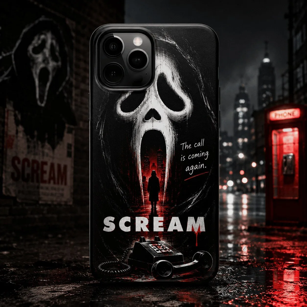 Ghostface Phone Case - Scream Horror Film The Call Is Coming Again Design