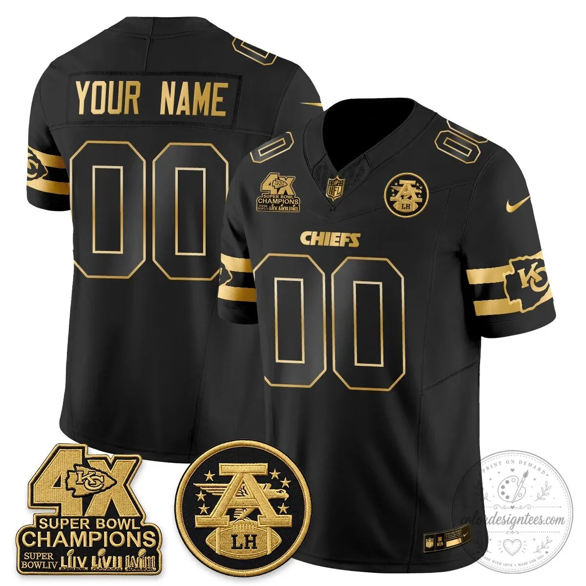 Kansas City Chiefs Super Bowl Champions Gold Edition Vapor Football Jersey 13 Kansas City Chiefs Super Bowl Champions Gold Edition Vapor Football Jersey
