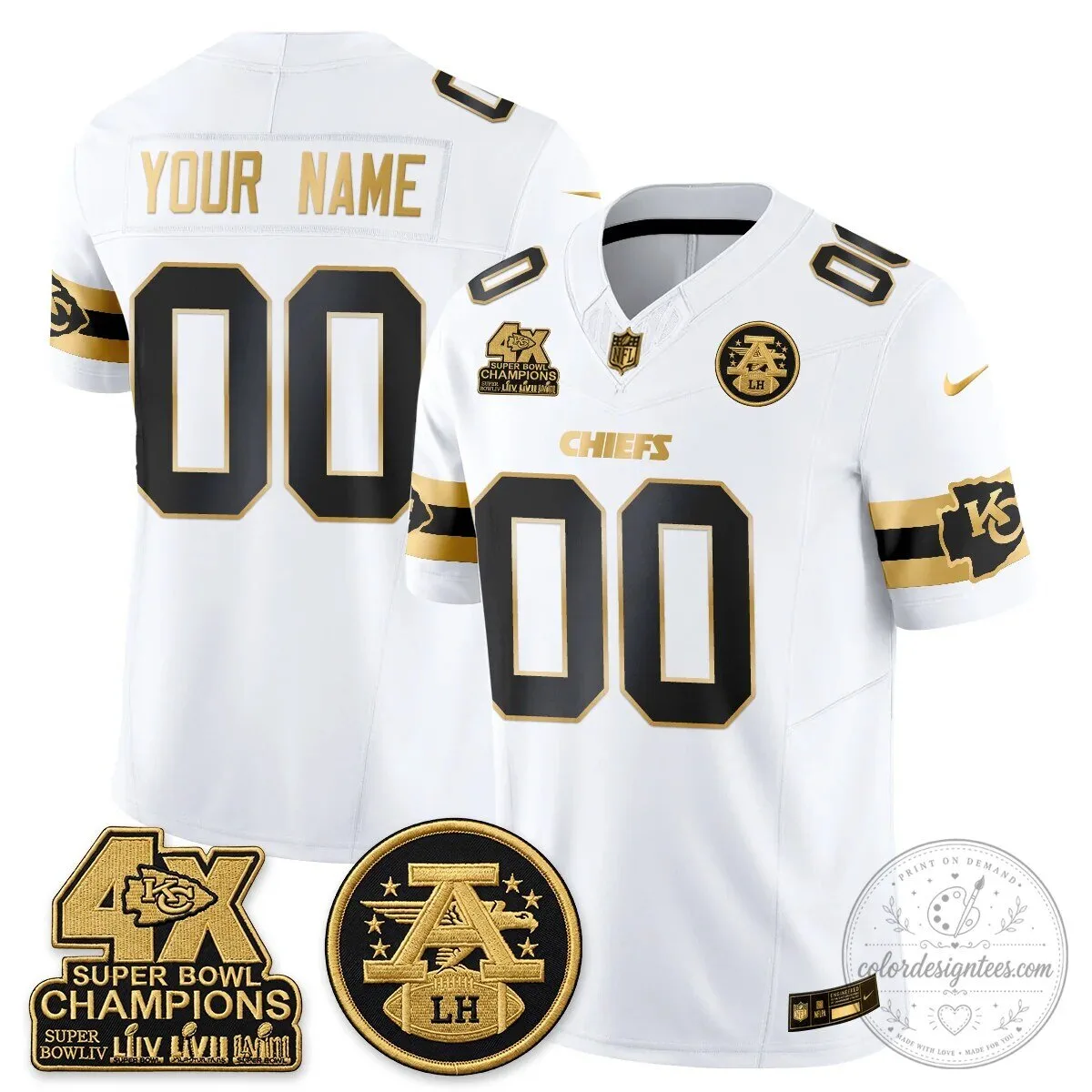 Kansas City Chiefs Super Bowl Champions Gold Edition Vapor Football Jersey 14 Kansas City Chiefs Super Bowl Champions Gold Edition Vapor Football Jersey