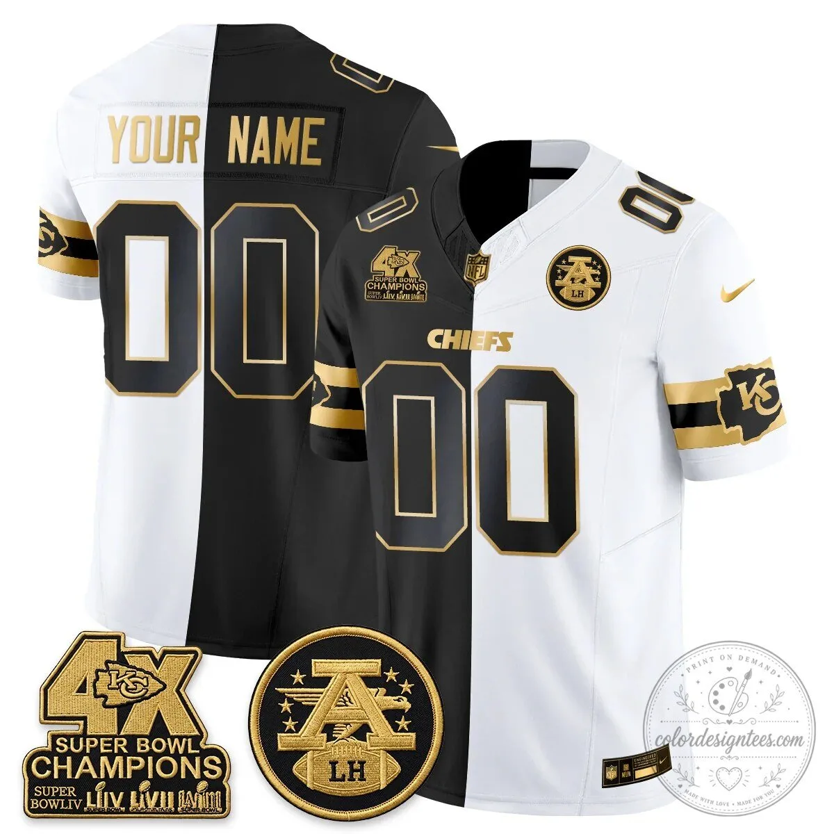 Kansas City Chiefs Super Bowl Champions Gold Edition Vapor Football Jersey 15 Kansas City Chiefs Super Bowl Champions Gold Edition Vapor Football Jersey