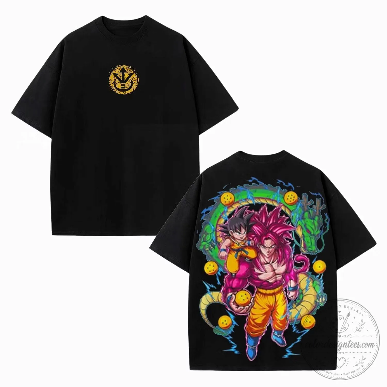 Dragon Ball Z Goku Super Saiyan 4 Vintage Oversized Graphic T-Shirt