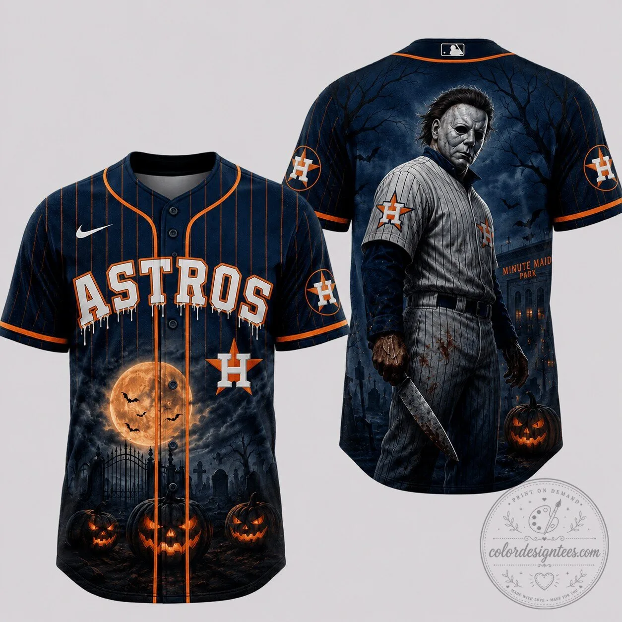 Houston Astros Baseball Michael Myers Halloween Jersey