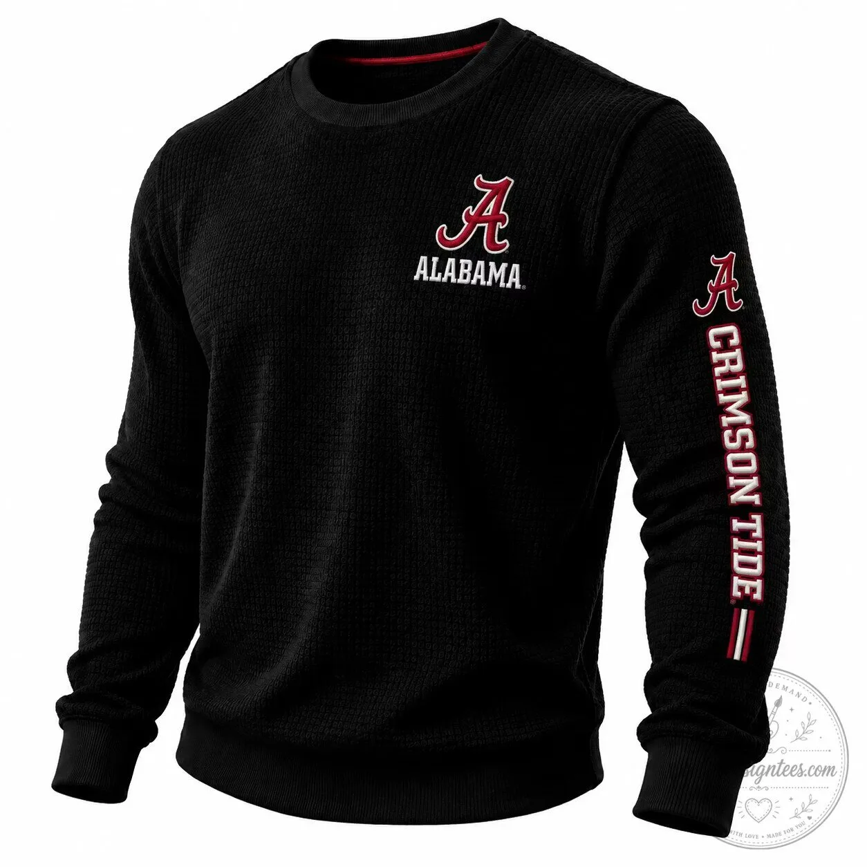 Alabama Crimson Tide Waffle Knit Crewneck Sweatshirt