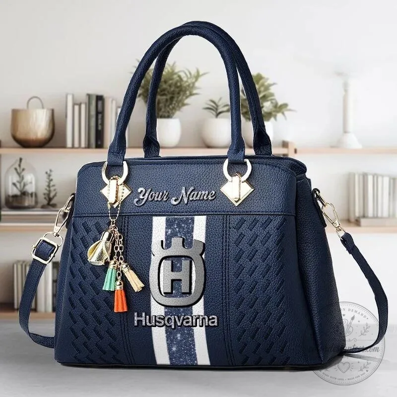 Husqvarna Motorcycle Racing Team Personalized Name Women's Handbag