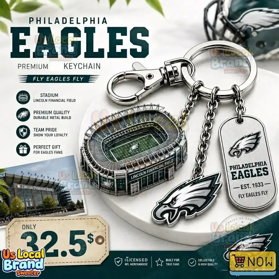 Philadelphia Eagles Lincoln Financial Field Stadium Keychain