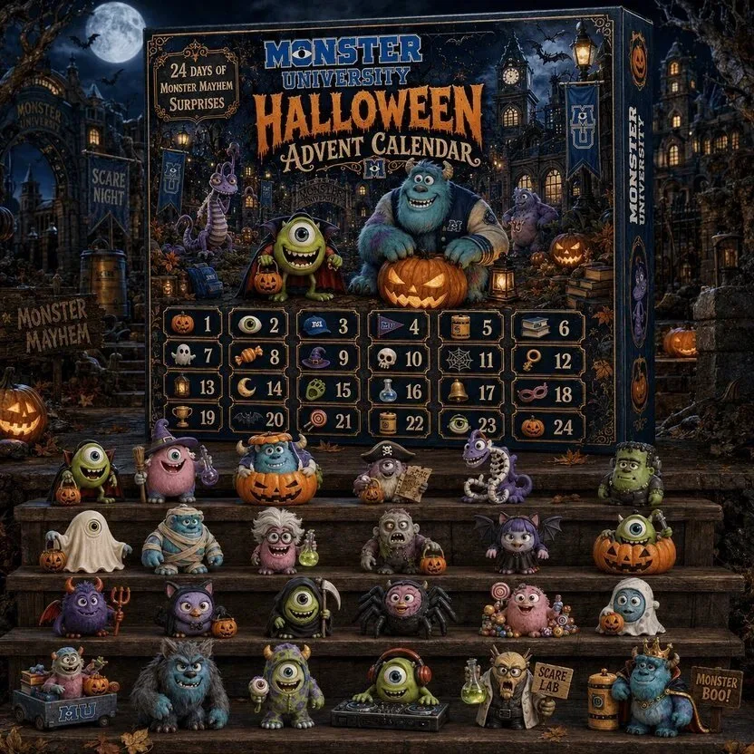 Monsters University Halloween Advent Calendar with 24 Monster Mayhem Surprises