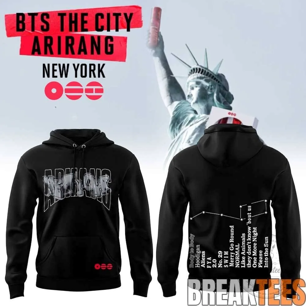 BTS The City Arirang World Tour New York City Black Hoodie