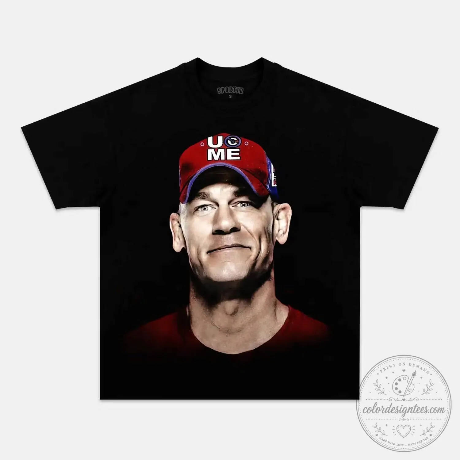 John Cena You Can't See Me Black Graphic T-Shirt