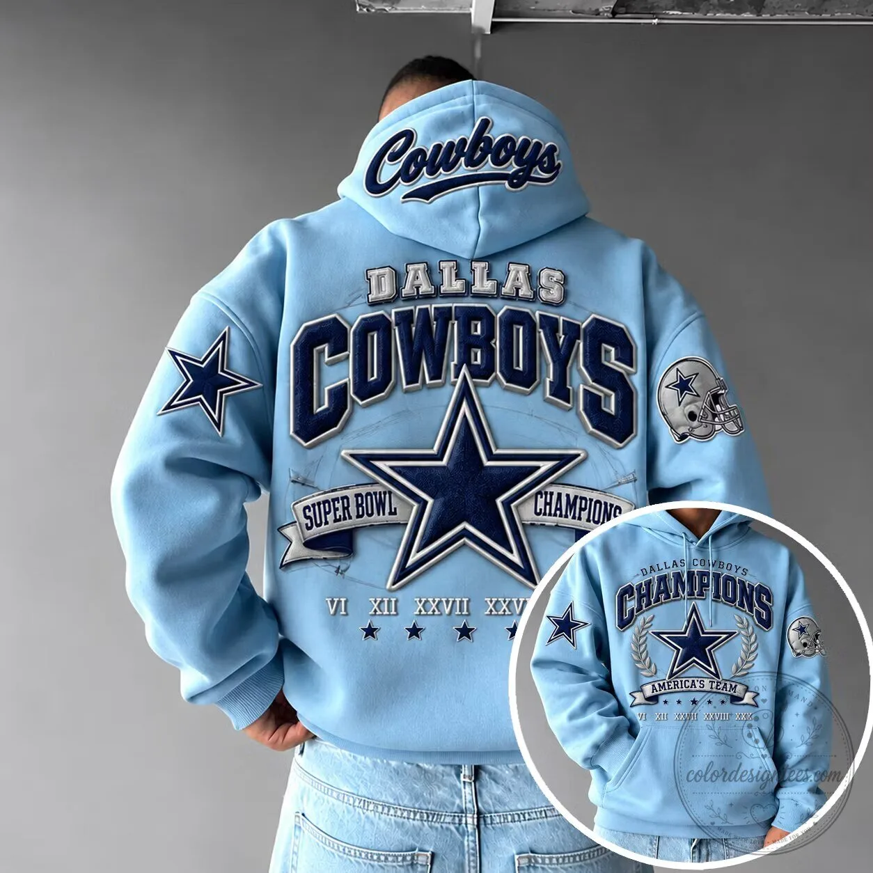 Hoodie for Dallas Cowboys Super Bowl Champions
