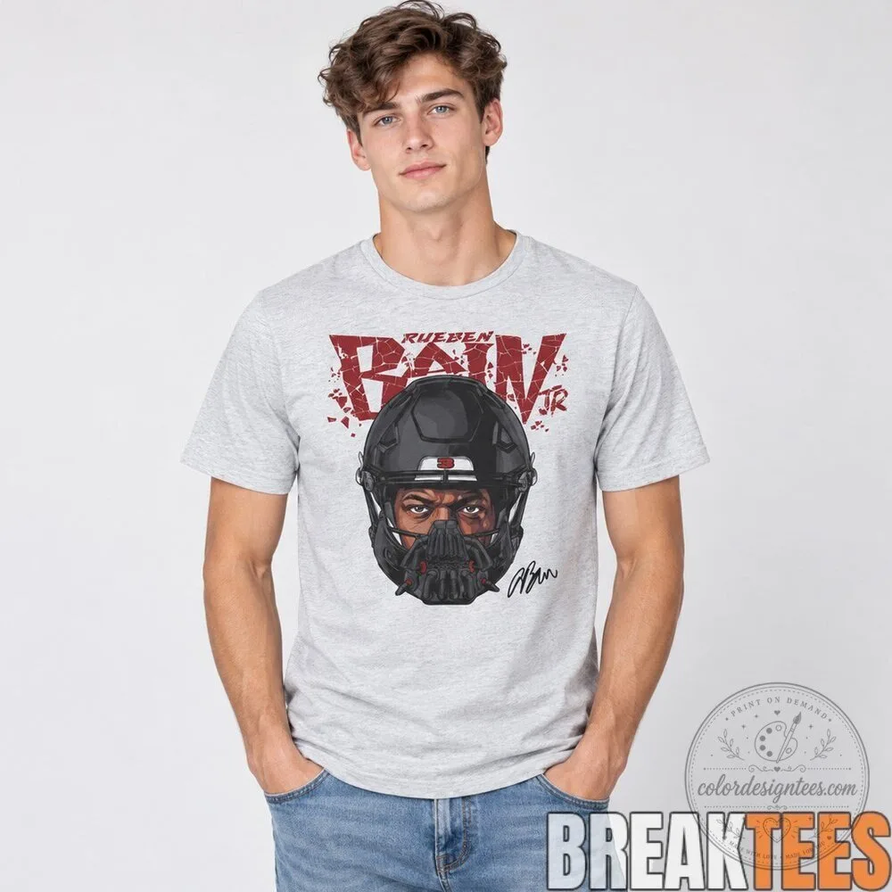 Rueben Bain Jr. Football Player Mask Graphic T-Shirt 9 Rueben Bain Jr. Football Player Mask Graphic T-Shirt