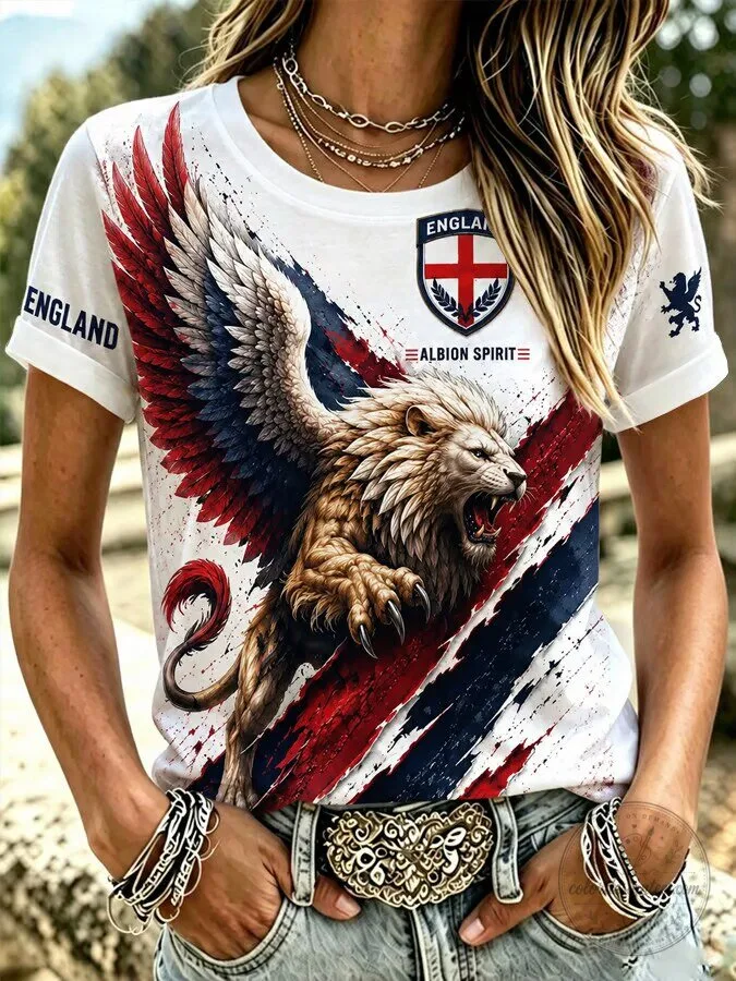 England Football Lioness Albion Spirit Graphic Print T-Shirt