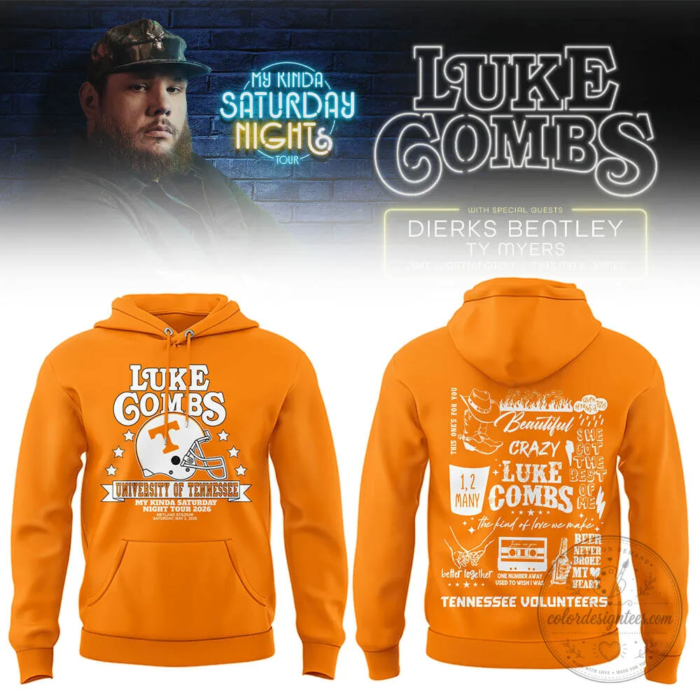 Luke Combs My Kinda Saturday Night Neyland Stadium Tour 2026 Hoodie