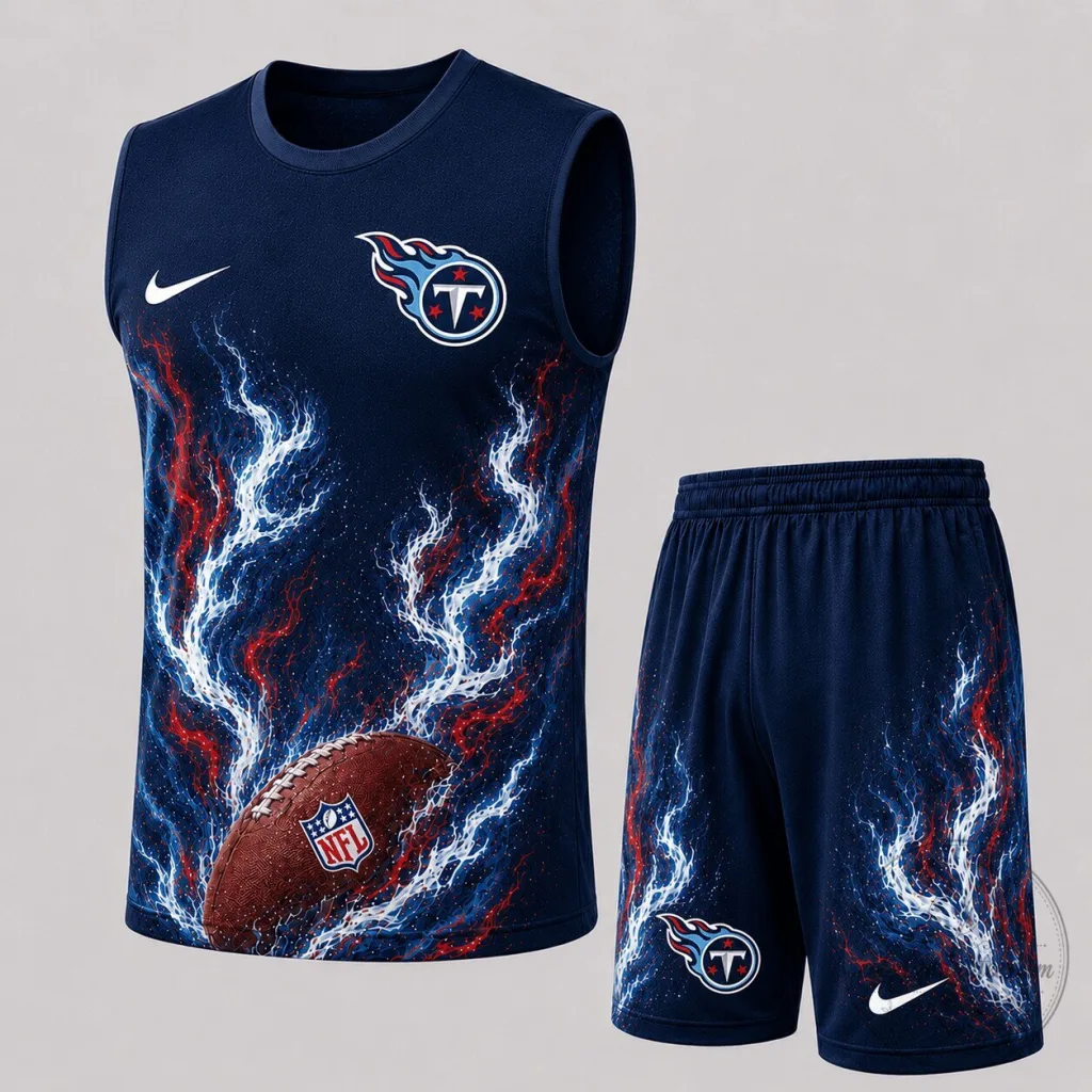 Tennessee Football Titans Flame Design Sleeveless Tank Top Tennessee Football Titans Flame Design Sleeveless Tank Top