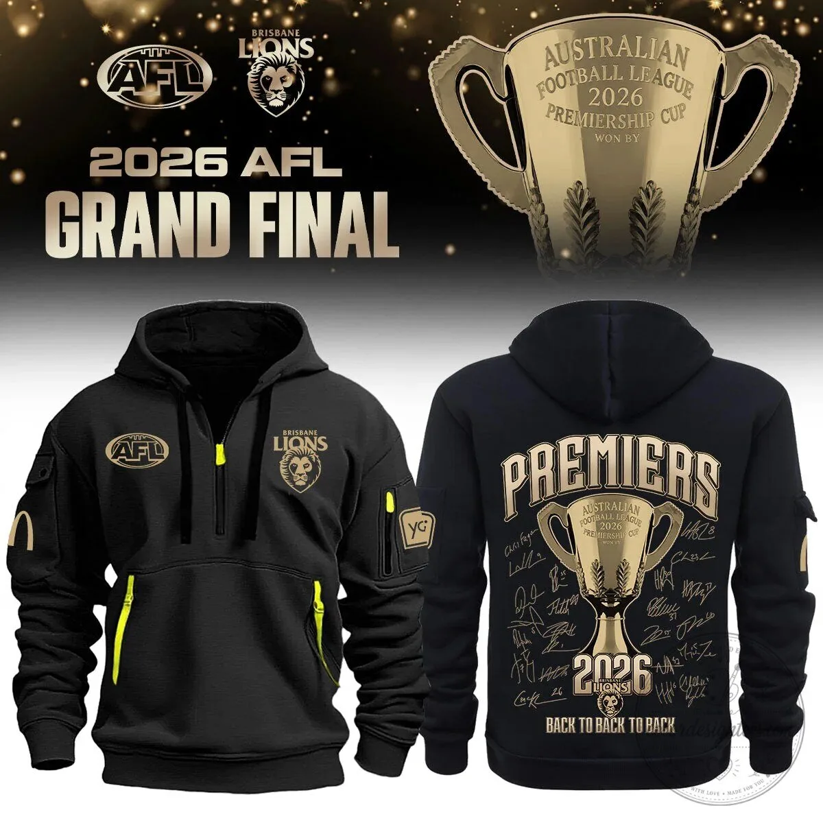 2026 Premiership Champions Hoodie - Brisbane Lions Australian Football League