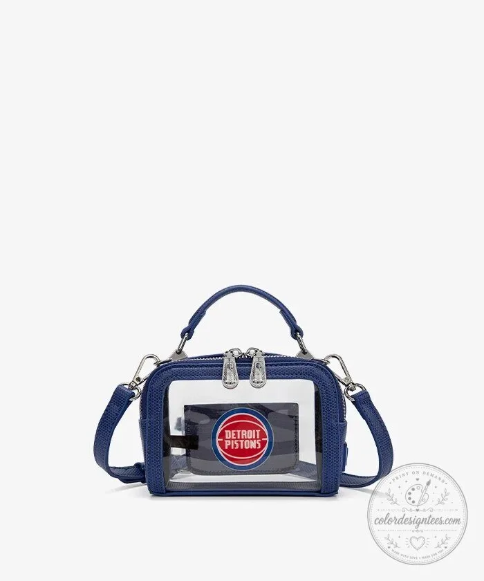 Detroit Pistons NBA Basketball Team Clear Crossbody Bag