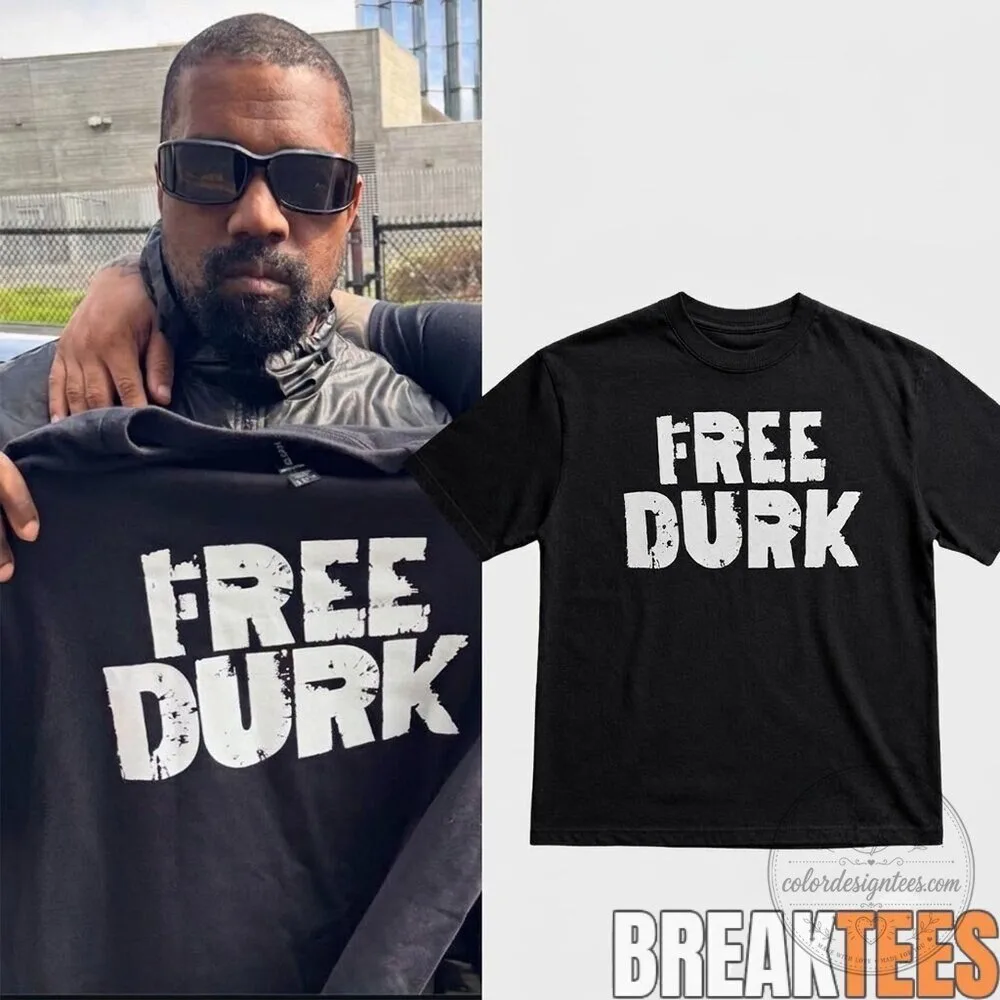 Kanye West Free Durk Hip Hop Music Fan Black Adult T-Shirt
