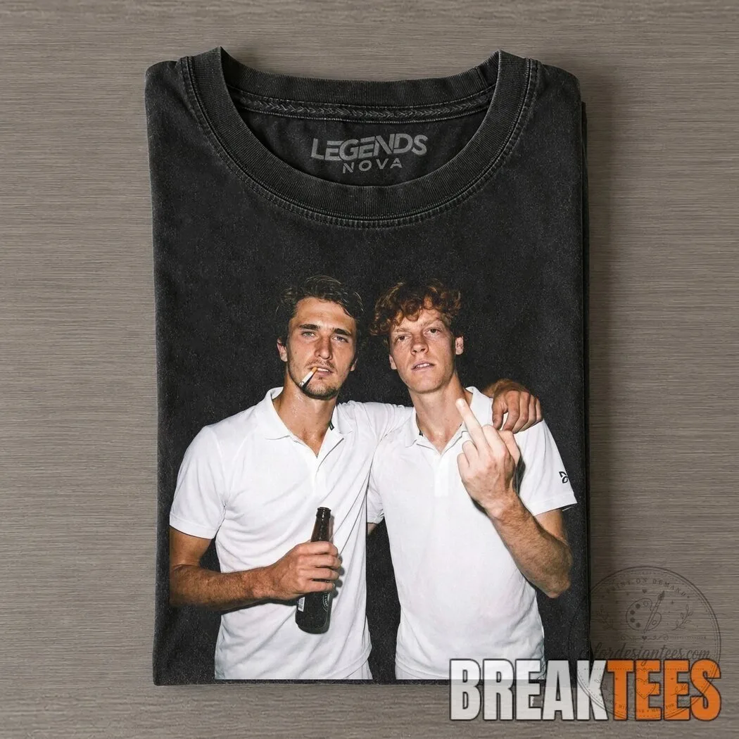 Alexander Zverev and Jannik Sinner Tennis Legends Nova Graphic T-Shirt