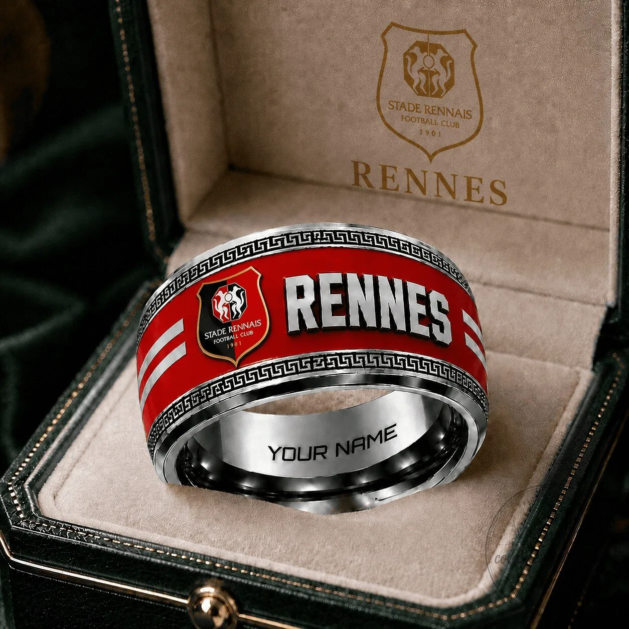 Stade Rennais Football Club Personalized Team Logo Ring 5 Stade Rennais Football Club Personalized Team Logo Ring