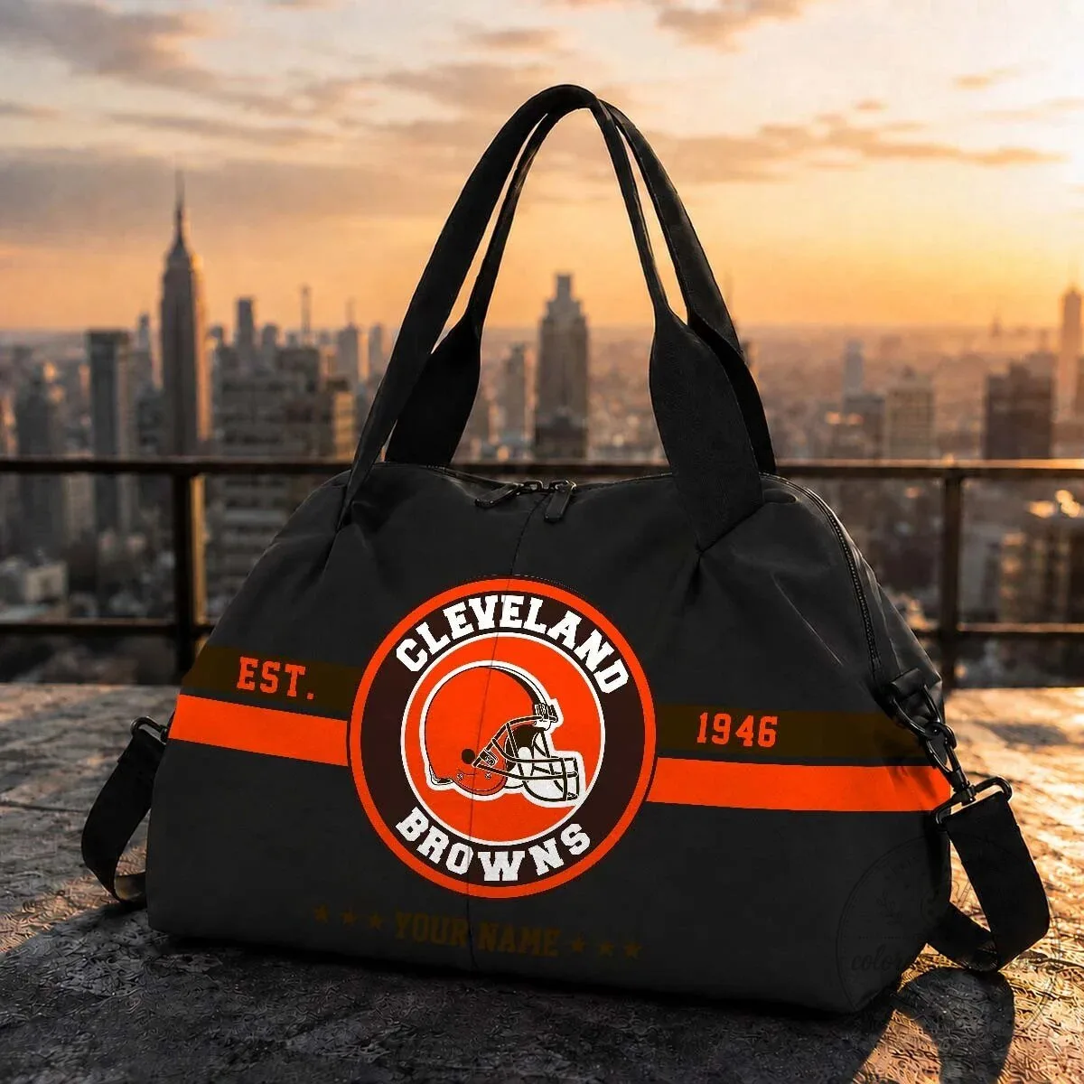 Cleveland Browns Football Team Duffle Bag 2 Cleveland Browns Football Team Duffle Bag