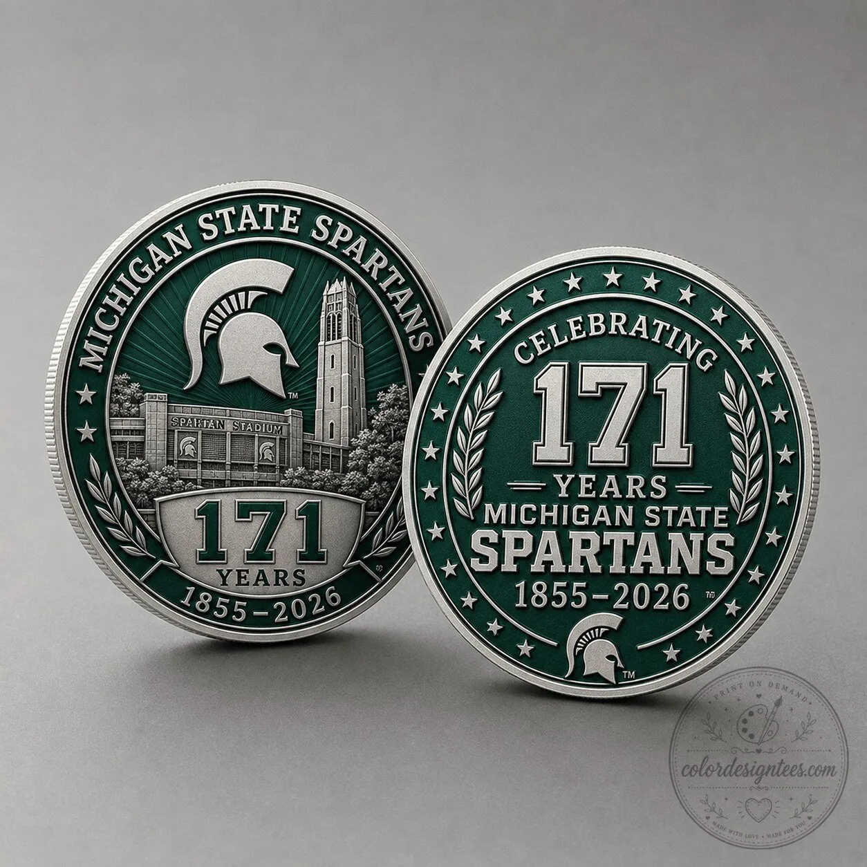 Michigan State Spartans 171 Years Commemorative Challenge Coin