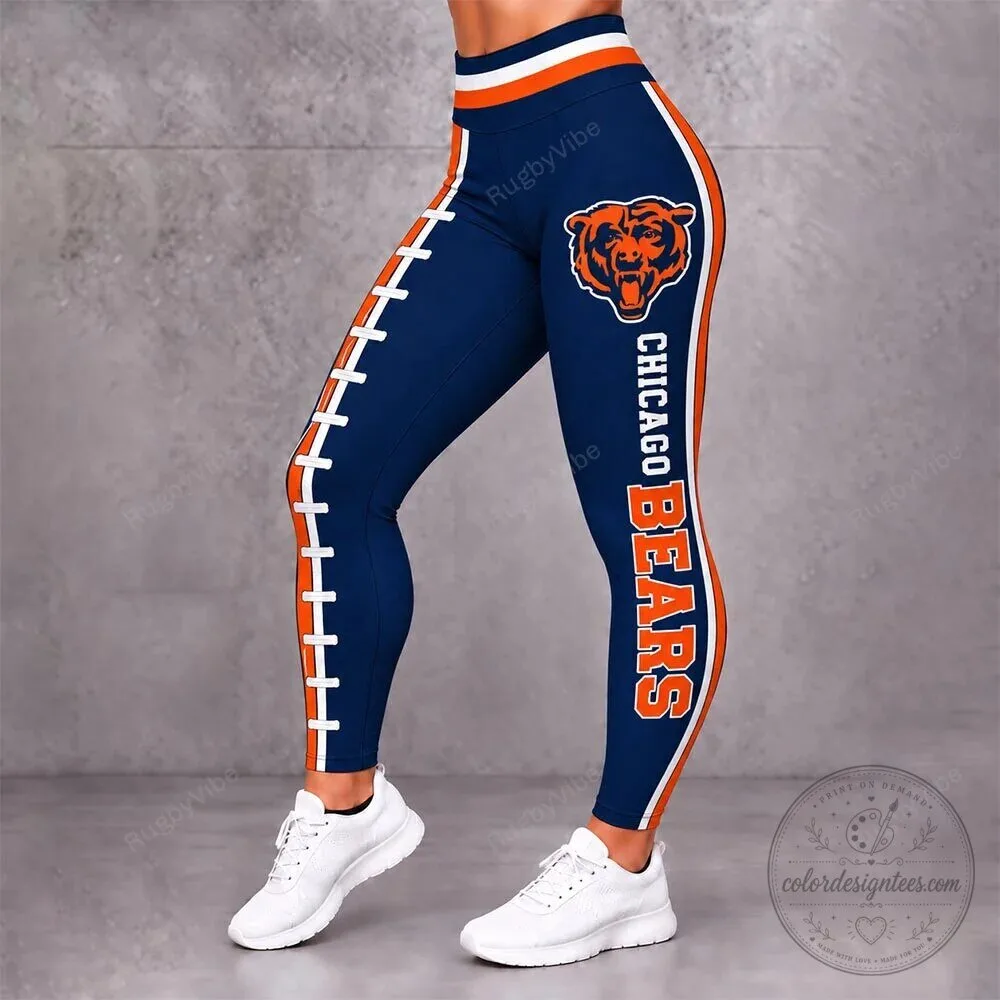 Chicago Bears Football Team Logo Women's Sports Leggings