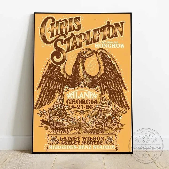 Chris Stapleton All American Road Show Atlanta Georgia Concert Poster