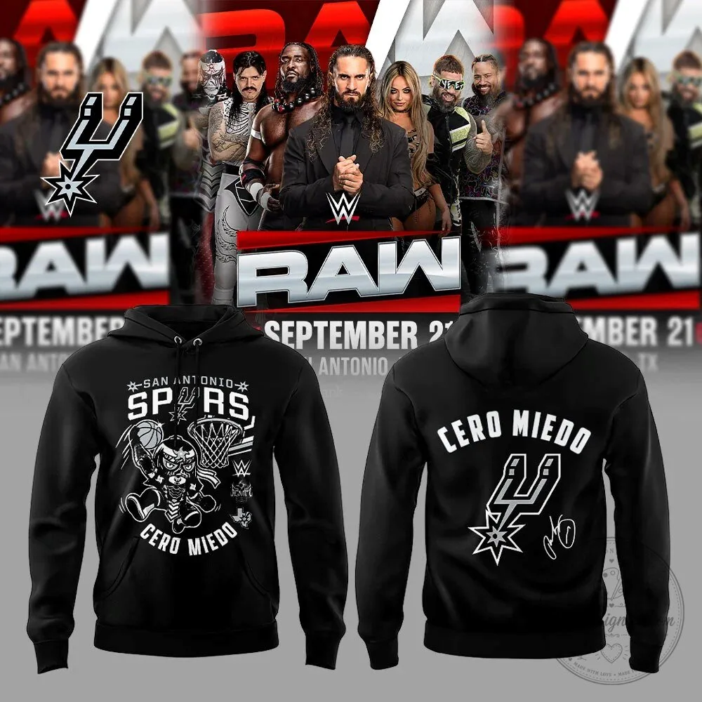 WWE Monday Night RAW San Antonio Spurs Cero Miedo Hoodie