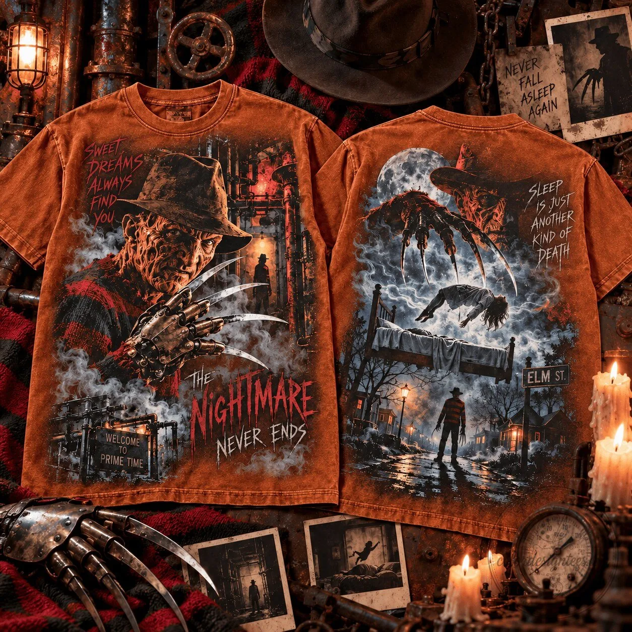 Freddy Krueger Nightmare on Elm Street Vintage Horror Movie T-Shirt