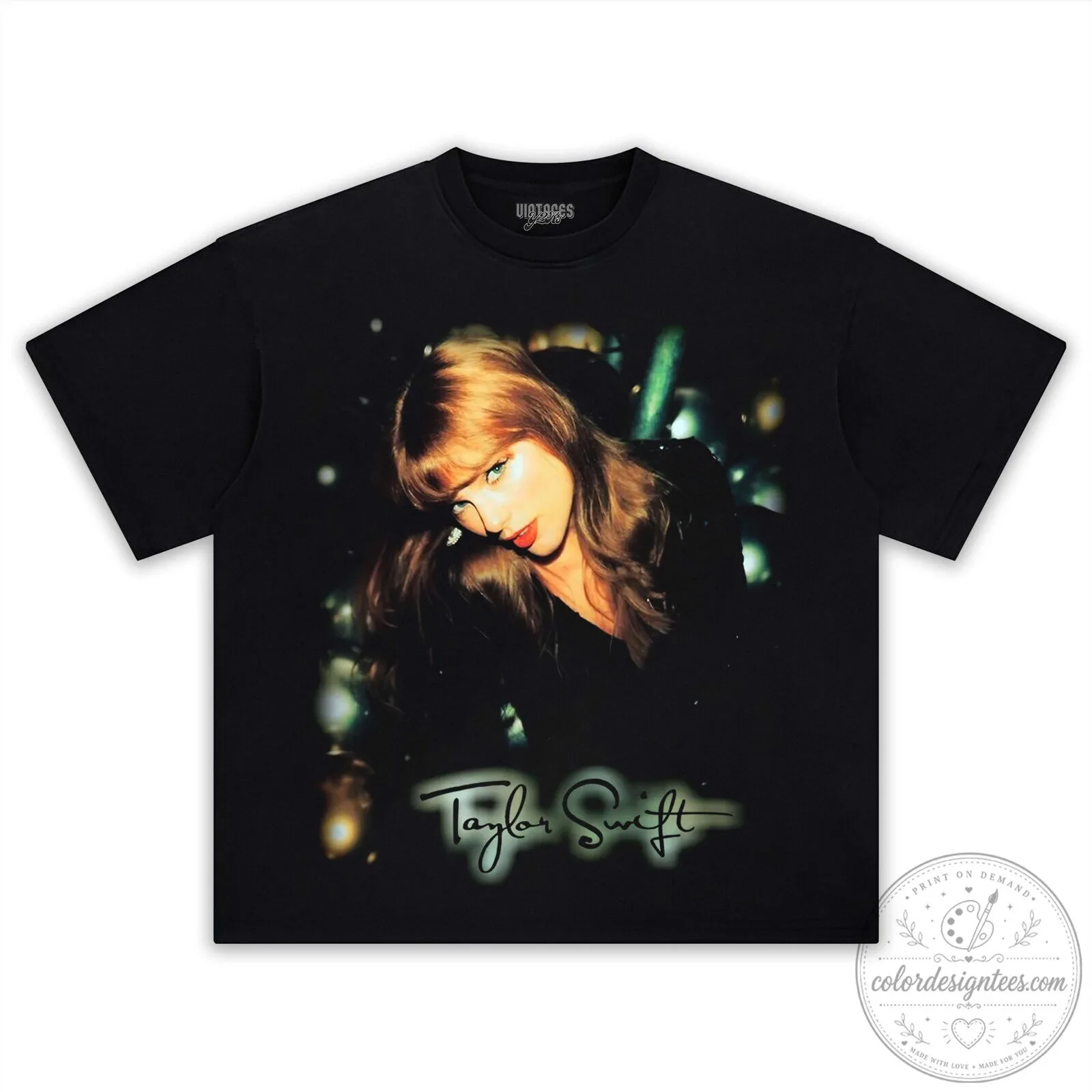 Taylor Swift Black Album Cover Graphic T-Shirt