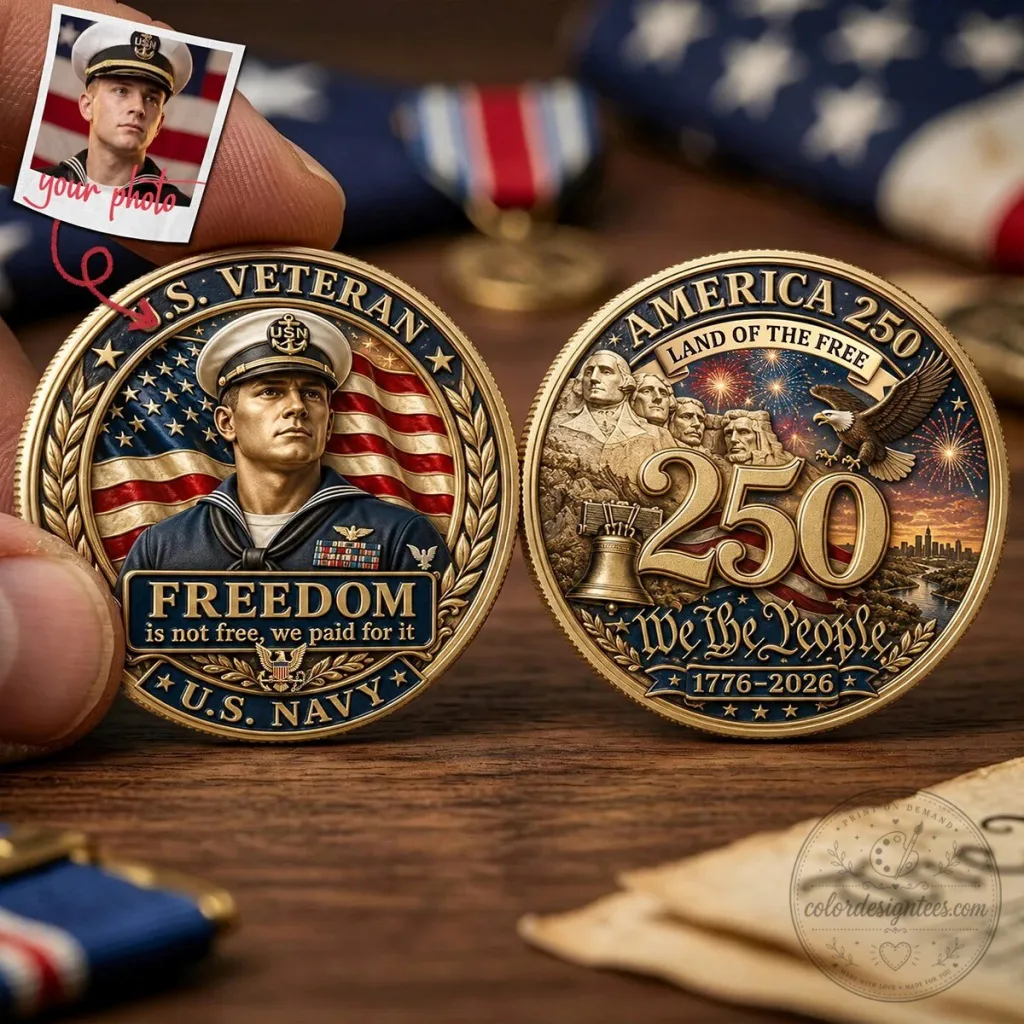 United States Navy Veteran 250th Anniversary Commemorative Coin United States Navy Veteran 250th Anniversary Commemorative Coin