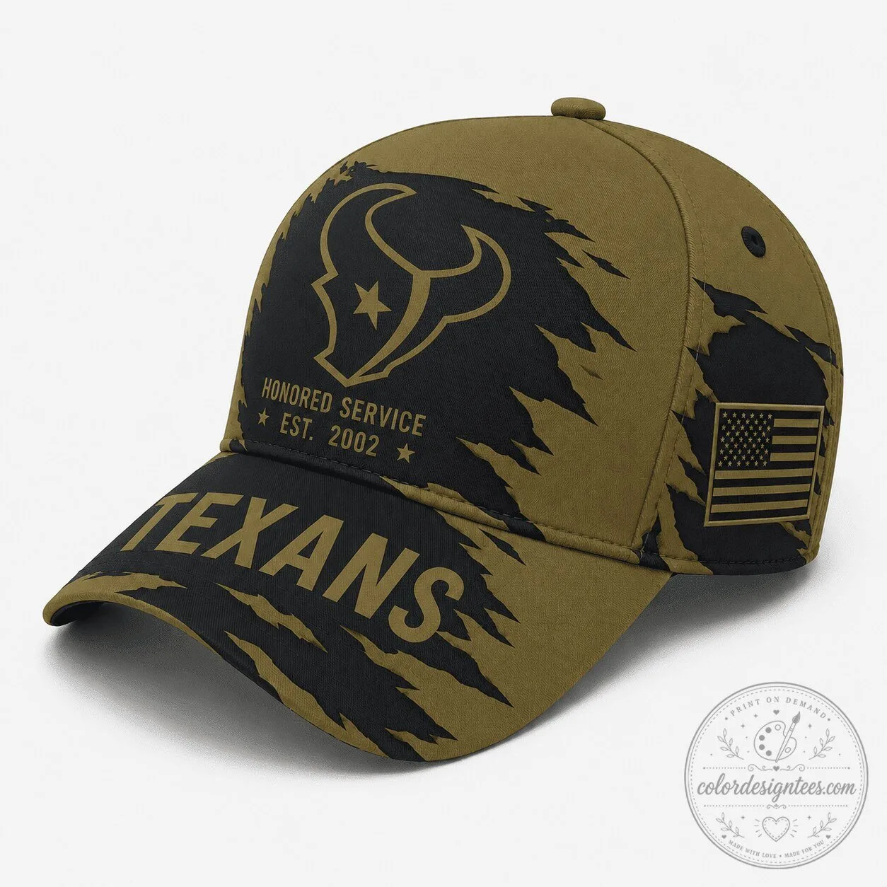 Houston Texans Honored Service Military-Inspired Premium Cap Hat
