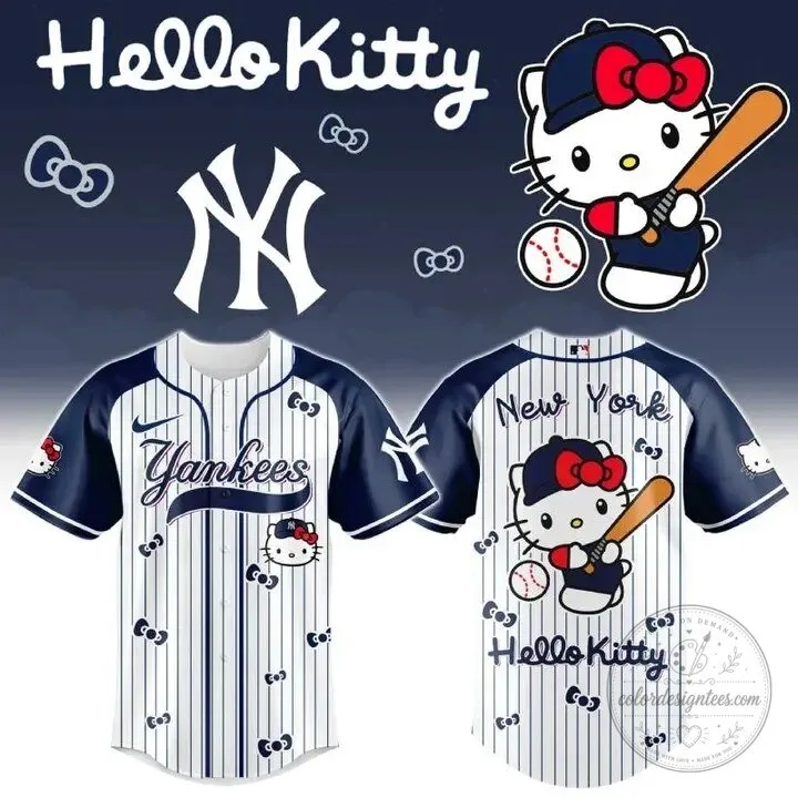 New York Yankees Hello Kitty Baseball Jersey for Yankees Game Night