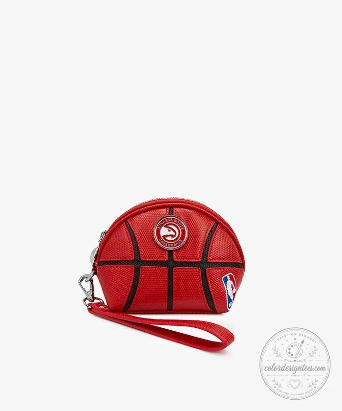 Atlanta Hawks Basketball Coin Purse Wallet with Wristlet Strap