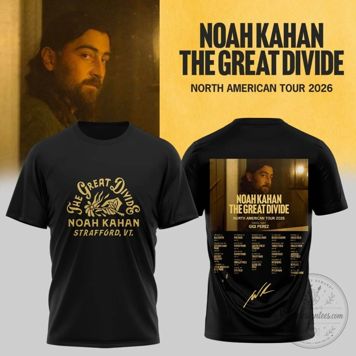 Limited Edition 2026 Signature Shirt for Noah Kahan's Album “The Great Divide: The Last Of The Bugs”