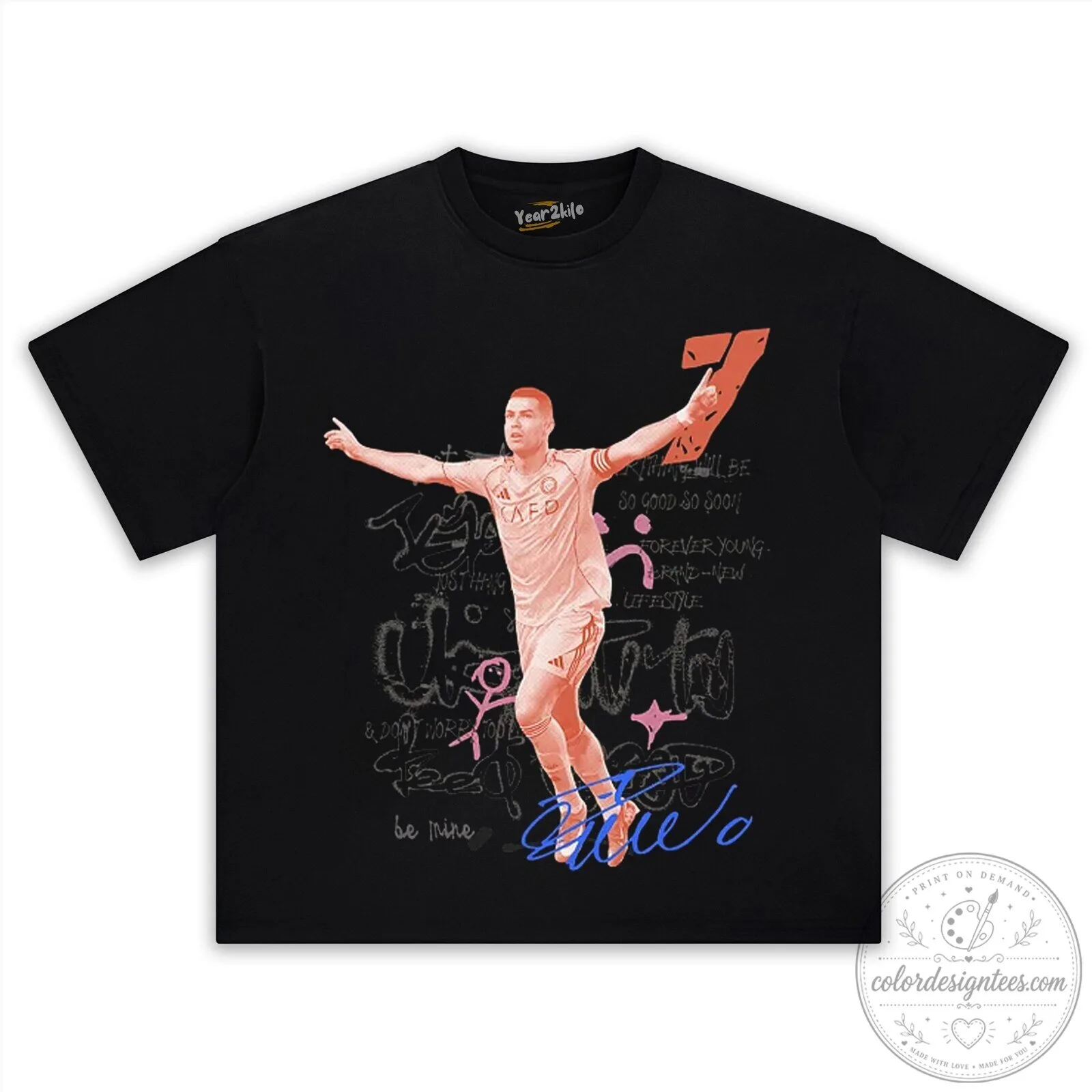 Cristiano Ronaldo Football Player Graphic T-Shirt