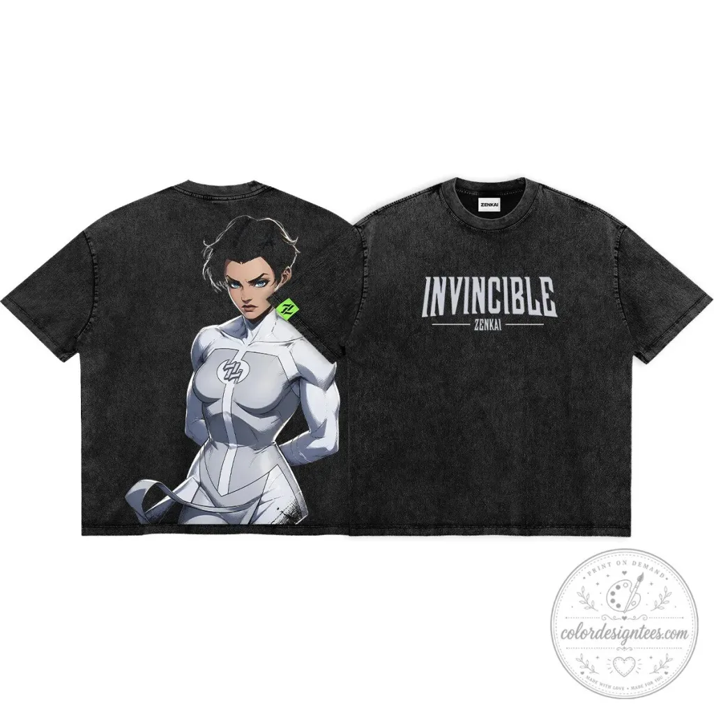 Invincible Atom Eve Character Graphic Print T-Shirt Invincible Atom Eve Character Graphic Print T-Shirt